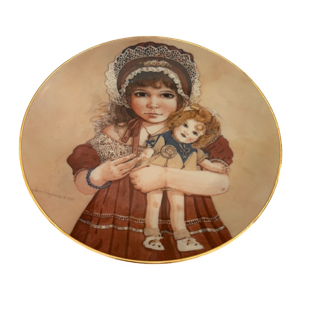 Jan Hagara Plate Lydia and Shirley Temple Doll 1980 Limited Edition 62/5000
